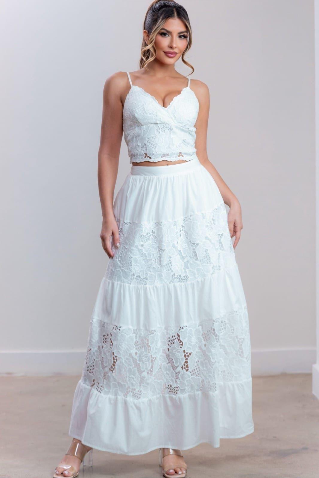 Alba Tiered Lace Set – Ethereal Texture & Sculpted Romance